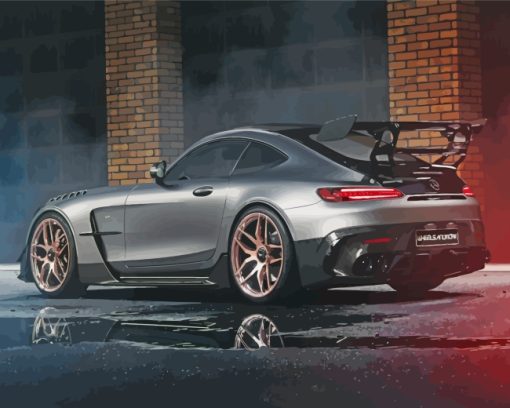 Mercedes Benz Amg GT paint by numbers
