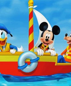 Mickey Mouse Duck And Pluto paint by numbers