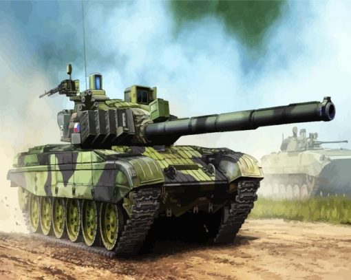 Battle Military Tank paint by numbers