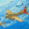 Military B17 Flying Fortress paint by numbers