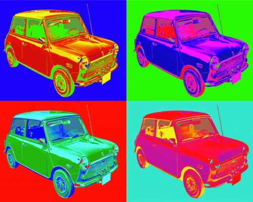 Mini Cooper Pop Art paint by numbers