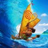 Moana And Maui Characters paint by numbers