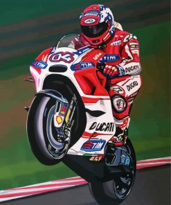 Aesthetic Motorcycle Racing paint by numbers