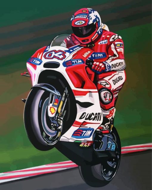 Aesthetic Motorcycle Racing paint by numbers