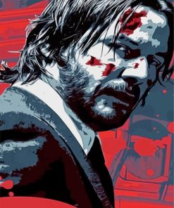 Mr John Wick Illustration paintt by numbers