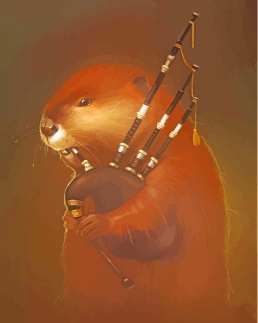 Musician Beaver paint by numbers