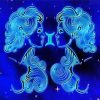 Neon Gemini Zodiac Sign paint by numbers