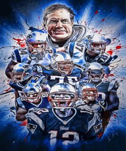 New England Patriots paint by numbers