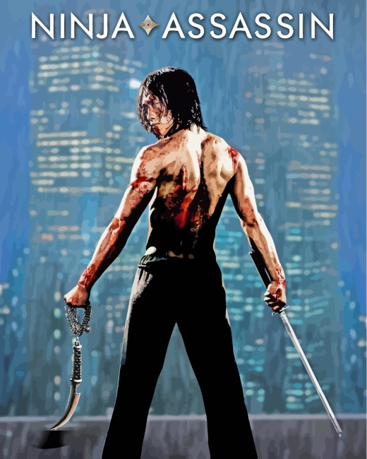 Ninja Assassin Movie Paint By Numbers Canvas Paint by numbers