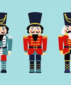 Three Nutcrackers paint by numbers