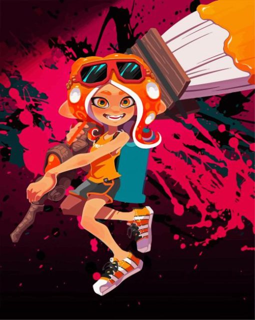 Octoling Splatoon Character paint by numbers