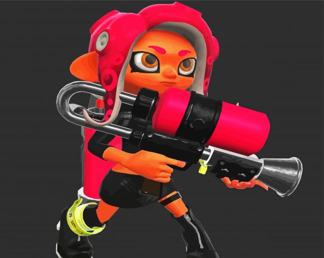 Octoling Character paint by numbers