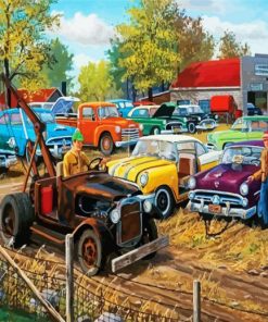 Old Classic Cars paint by numbers