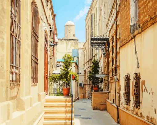 Old Streets In Baku paint by numbers