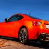 Aesthetic Orange Toyota Car paint by numbers