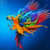 Colorful Parrot Splash paint by numbers