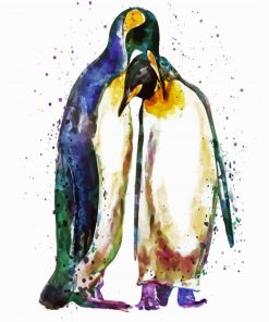 Penguins Couple Art paint by numbers