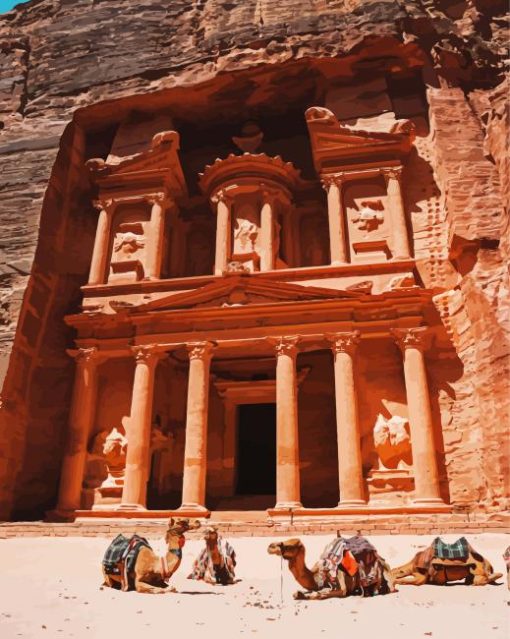 Petra's largest monument paint by numbers