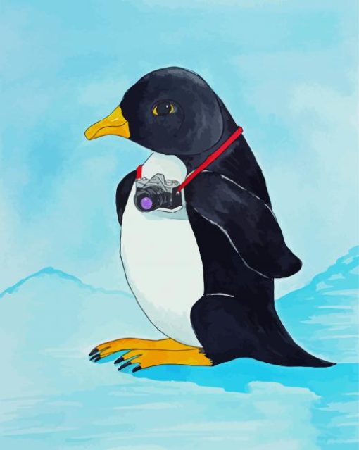 Penguin Photographer paint by numbers