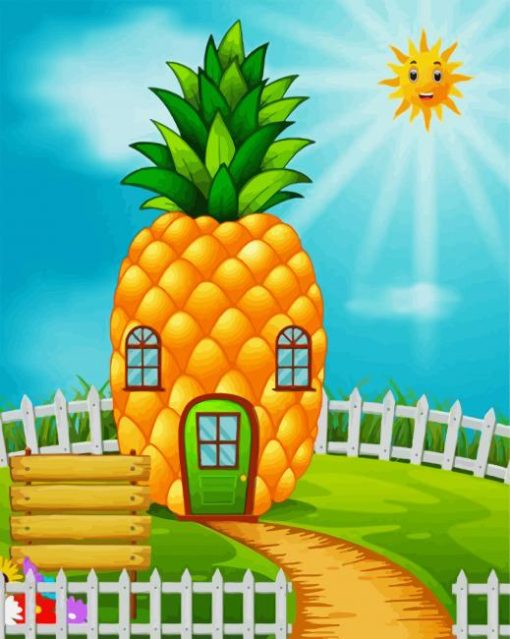 Pineapple House paint by numbers