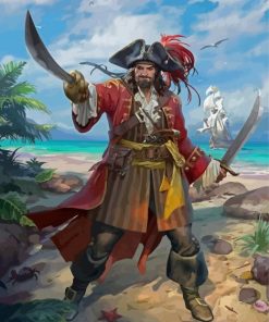 Aesthetic Pirate Man paint by numbers