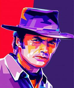 Clint Eastwood Pop Art paint by numbers