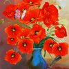 Coquelicot Poppies Vase paint by numbers