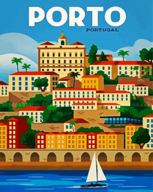 Porto City Poster paint by numbers