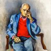 Portrait Of Alberto Moravia paint by numbers