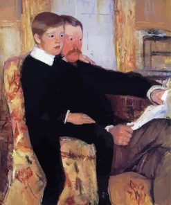 Portrait Of Alexander J Cassat And His Son paint by numbers