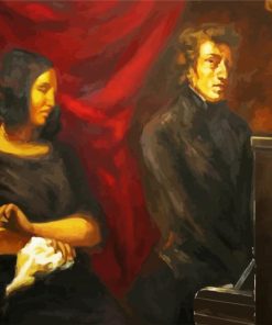 Portrait of Frédéric Chopin And George Sand paint by numbers