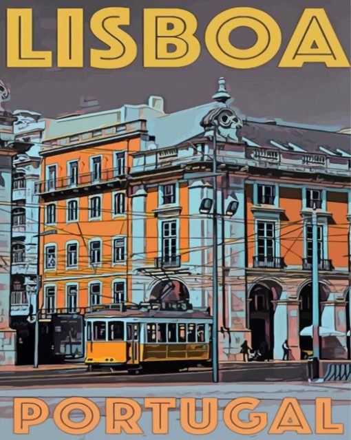 Portugal Lisboa Poster paint by numbers