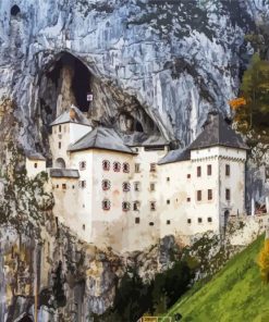 Aesthetic Predjama Castle paint by numbers