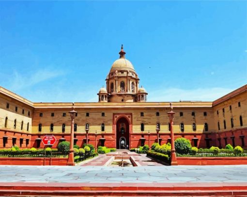 Rashtrapati Bhavan Palace paint by numbers