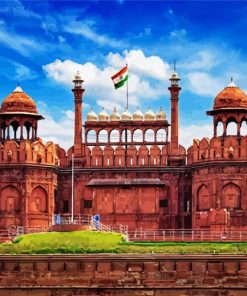 Red Fort New Delhi paint by numbers