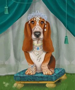 Royal Basset Hound paint by numbers