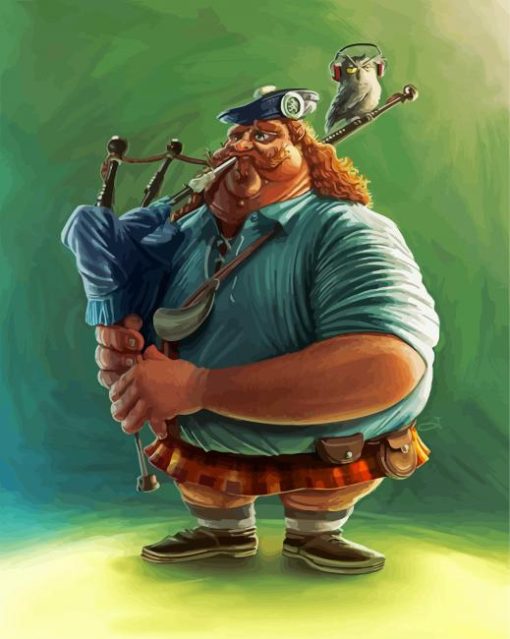 Scottish Bagpipe Player paint by numbers