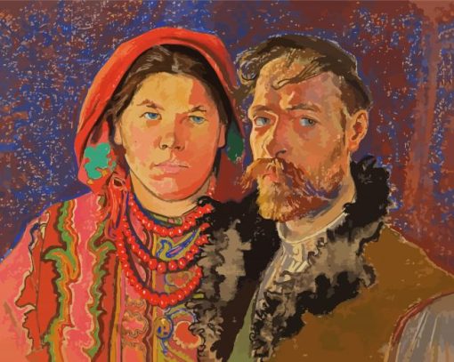 Self Portrait With Wife paint by numbers