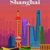 Shanghai City Poster paint by numbers