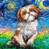 Shih Tzu Stary Night paint by numbers