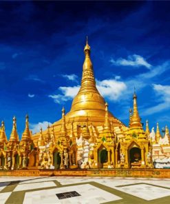 Shwedagon Pagoda paint by numbers
