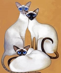 Siamese Cats Family paint by numbers