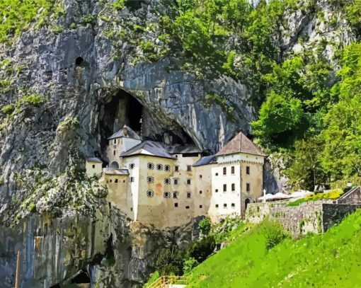 Predjama Castle paint by numbers