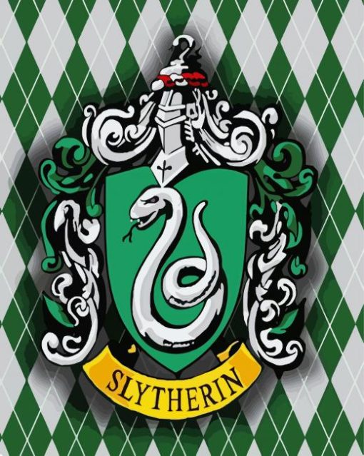 Slytherin Harry Potter Logo paint by numbers