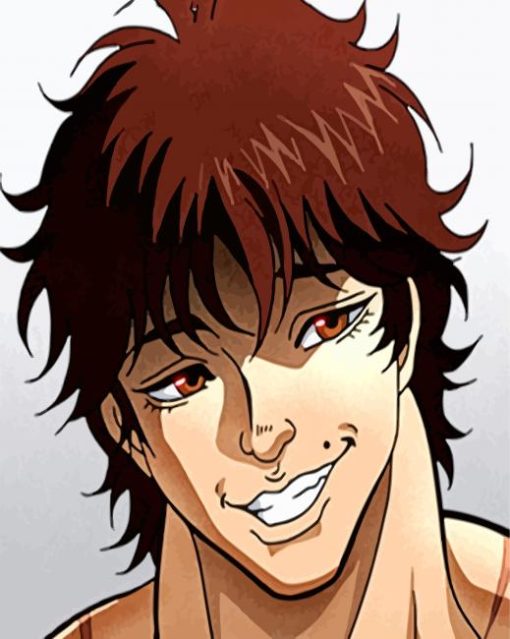 Baki Character Smiling paint by numbers