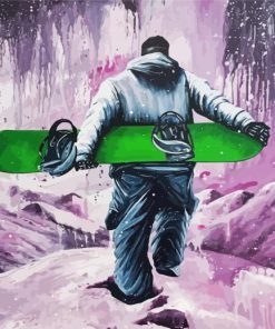 Snowboarder Man Art paint by numbers