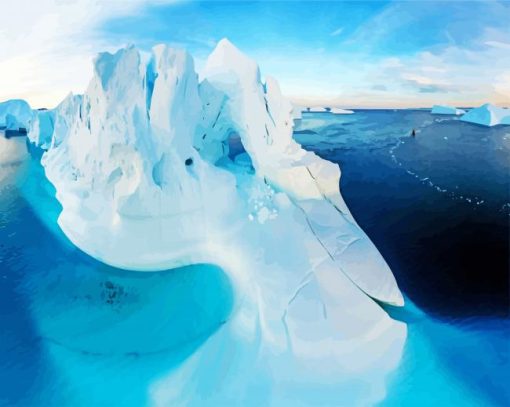 Snowy Greenland Island paint by numbers