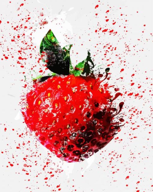 Splash Strawberry paint by numbers