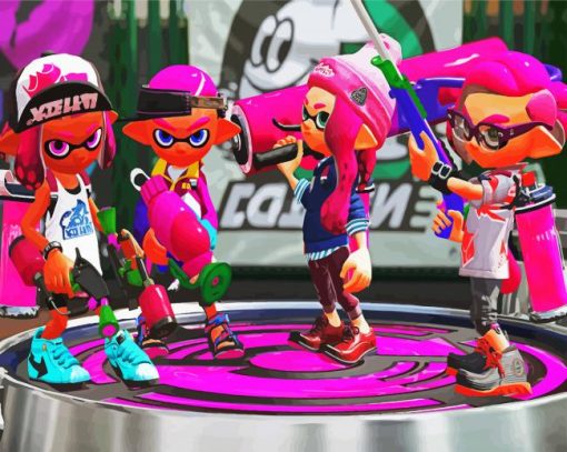 Splatoon Characters paint by numbers
