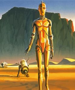 C3PO Robot Character paint by numbers
